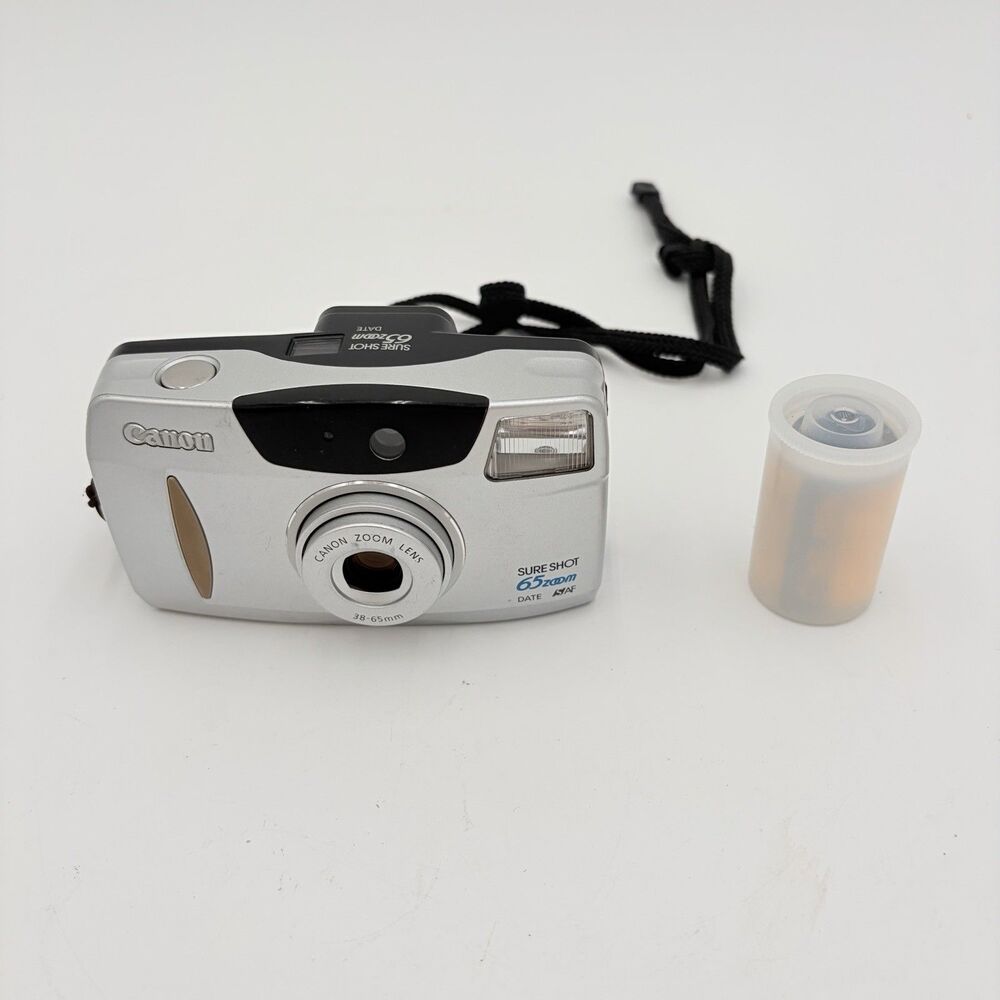 CANON SURE SHOT 65 ZOOM DATE 35mm Film Camera 38-65mm Tested Read
